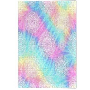 Imagem de Rainbow Colors Bright 500 Pieces Jigsaw Puzzles for Adults Scenery Animal Art Decor Fun Gag Gift Puzzles Tech Game Puzzle Gifts, 500 Pieces, 20.5" x 14.9"