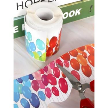 Imagem de Moldura de quadro de avisos com tema de balão colorido de 9,8 m, adequada para sala de aula escolar, quadro de avisos, decoração de parede e porta