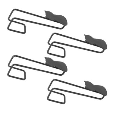 Imagem de ZJchao 4 Pçs Gato sobre Ganchos de Porta do Armário Sem Broca Metal Pendurado Gancho de Toalha para Banheiro Quarto Organizador Ferro Escovado Revestimento Fosco