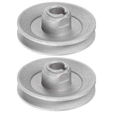 Imagem de Generic 2 peças polia de motor de embreagem para máquina de costura industrial 15 mm interno 80 mm diâmetro externo alumínio polia de transferência elétrica