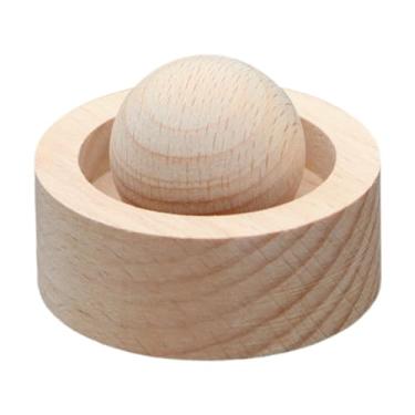 Imagem de Fenteer Difusor de óleos essenciais com design esférico, bola redonda para aromatizar o guarda-roupa, Madeira de Faia