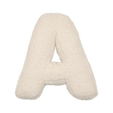 Imagem de English Letter Plush Pillow, Soft Cozy A to Z Alphabets Shaped Throw Cushions, Initial Design Decorative Throw Pillows for Bed Couch, Gift To Family, Friends & Colleagues (A)