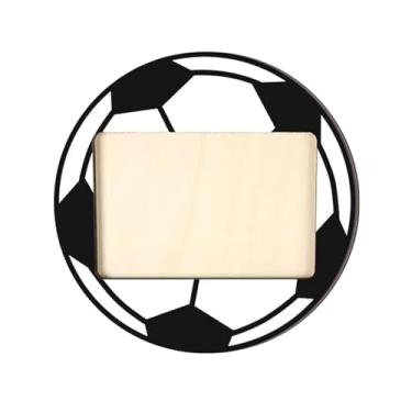 Imagem de Ｂｅｓｇａ Porta-retratos de madeira para mesa, com tema esportivo, ideal para decorar sua casa ou casa com fotos de colegas de equipe e presentes de, Futebol
