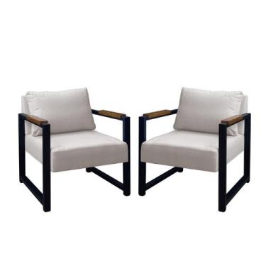 Imagem de Conj. 02 Poltrona Decorativa Ferro Estilo Industrial Ipanema - Gonçalv