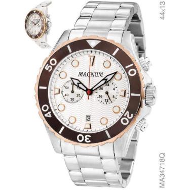 Imagem de Relógio Magnum Masculino Sports MA34718Q Chronograph Prata-Masculino