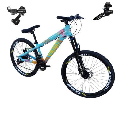 Imagem de Bicicleta 26 VikingX Tuff25 24v Cambios Freeride Disco Aluminio Mecânico Pneu Slick 1.50 Shimano-Unissex