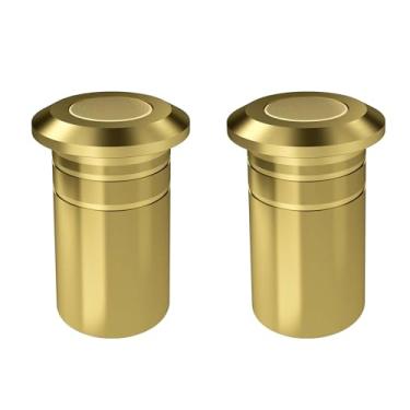 Imagem de TOGU Protetor contra poeira de trava de porta, inserções de trava de segurança à prova de poeira de aço inoxidável SUS304, parafuso nivelado à prova de poeira para portas francesas, portas compostas