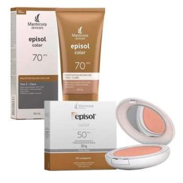 Imagem de Mantecorp Skincare Episol Kit - Pó Compacto FPS50 + Protetor Solar Tom 2 - Claro Kit-Unissex