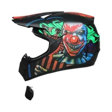 Imagem de Kit De Capacete MX Infantil Com Certificação DOT/ECE, Óculos Ventilado