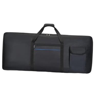 Imagem de oshhni Bolsa para teclado de 61 teclas, bolsa para armazenamento de piano elétrico, impermeável, espessa e, com alça, estojo portátil para transporte, Grande
