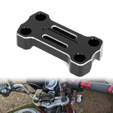 Imagem de Braçadeira superior do guidão frontal de macaco compatível com MONKEY 125 DAX125 MSX SF Grom 2018-2023 3D CNC acessórios de motocicleta braçadeira de guidão (preto)