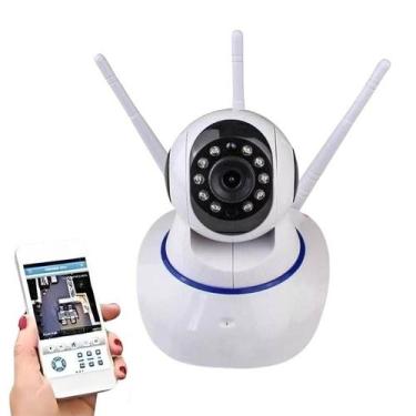 Imagem de Câmera IP Sem Fio 360 1,3 Megapixels 3 Antenas HD Wi-Fi Visão Noturna 