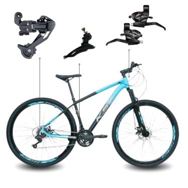 Imagem de Bicicleta Aro 29 KSW XLT 21 Marchas Quadro Alumínio Freio a Disco Mecânico MTB (Azul panton, 17)