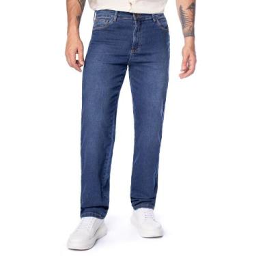 Imagem de Calça Jeans Masculina Max Denim Reta Azul Escuro, Azul escuro, 48