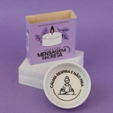 Imagem de Vela Com Mensagem Secreta Vanilla Smells Like Peace