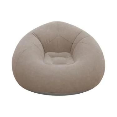 Imagem de Sofá Inflável Em Forma De Puff Dobrável Portátil Confortável Para Uso 