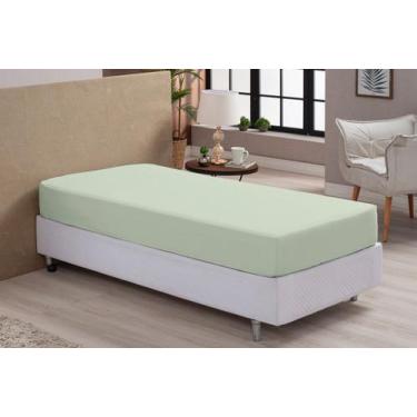 Imagem de Lençol Solteiro Avulso Com Elástico 100% Algodão - Jire Bordados, Verd