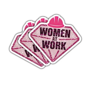 Imagem de (3 peças) Adesivo Feminino no Trabalho, Decalque de Vinil Empowering Women para Garrafa de Água, Laptop, Capa de Telefone, Presentes para Esposa, Feministas e Amigas, Besties (7,6 cm)