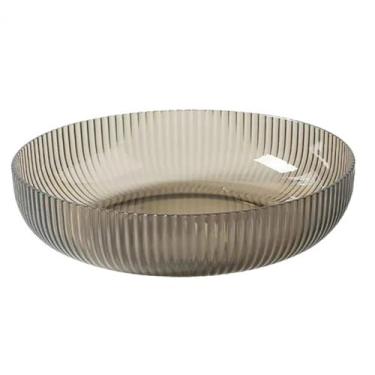 Imagem de Pratos prato de jantar prático protótipo de comida prato de jantar utensílios de cozinha prato de frutas de vidro doméstico prato de sobremesa tigela de salada reutilizável prato de jantar (cinza)