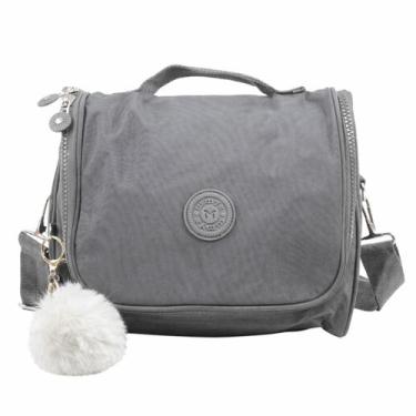 Imagem de Bolsa Térmica Feminina Nylon Lancheira Necessaire Grande Marmiteira co