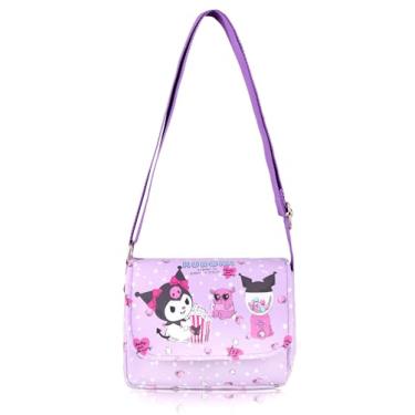 Imagem de Roffatide Mini bolsa mensageiro com desenho animado Kawaii Lolita JK bolsa de ombro feminina bolsa de ombro com aba de couro sintético, C, One Size