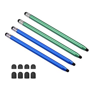 Imagem de Caneta Estilo Universal Touchscreen 2 em 1 para Todos os Tablets e Celulares com Tela Tática 8 Pontas de Borracha Macia Substituíveis