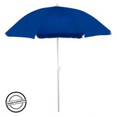 Imagem de Guarda Sol Grande 1,80 Metros Azul Poliéster FPS50 com Bolsa ZELT