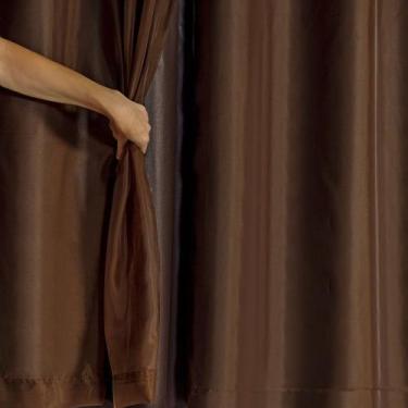 Imagem de Cortina Blackout PVC com Tecido Voil 2,00 m x 1,40 m Tabaco - EDDI Cas