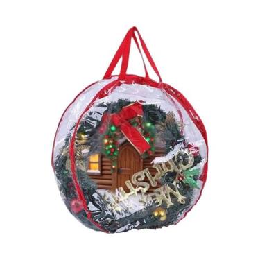 Imagem de Bolsa Transparente Para Armazenamento De Guirlandas De Natal 30x24 Pol