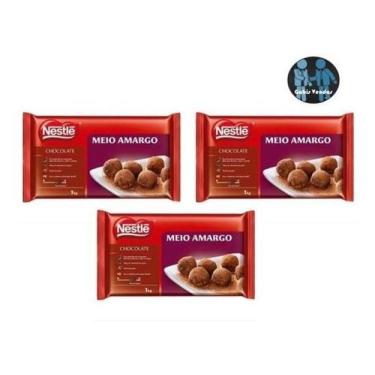 Imagem de Kit C3 Barra Chocolate Meio Amargo Nestlé 1kg