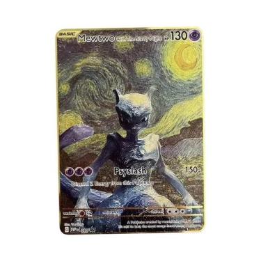 Imagem de Cartão Metálico Pokémon De 10.000 Pontos Arceus Charizard Mewtwo Vmax 