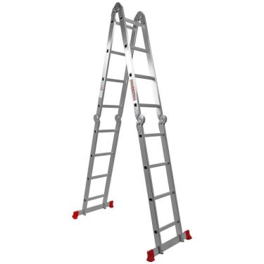 Imagem de Escada Alumínio Multifunção 4x4 16 Degraus 8 Em 1 Worker