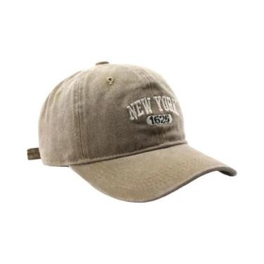 Imagem de Boné Snapback Unissex Vintage Lavado Com Bordado NEW YORK Ajustável E 