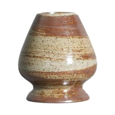 Imagem de Suporte De Cerâmica Rústica Para Batedor De Chá Matcha Japonês (Chasen