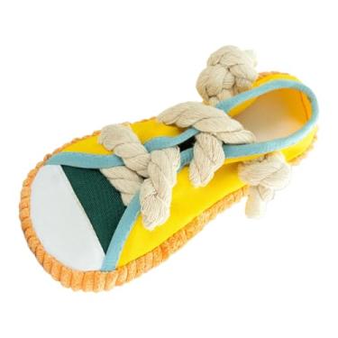 Imagem de Brinquedo de Corda para Cão,Mordedor Interativo - Brinquedo de Mastigar em Formato de Sapatilha com Guizo - Para Massagem Gengival, Cachorros, Exterior e Recompensa de Treino