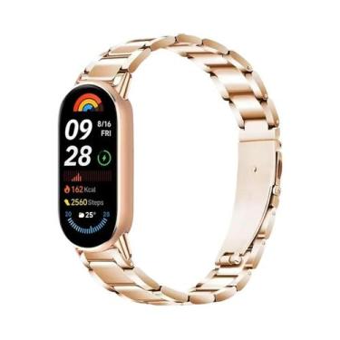 Imagem de Pulseira De Metal Em Aço Inoxidável Para Xiaomi Mi Band 10 9 8 Smartwa