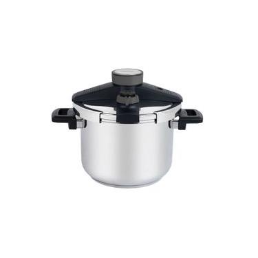 Imagem de Panela de Pressão Presto Tramontina em Aço Inox 6L Fundo Triplo com 5 Sistemas de Segurança