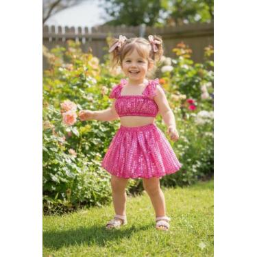 Imagem de Conjunto de Carnaval Infantil em Paetê Brilhante 4 a 8 Anos  Fantasia 