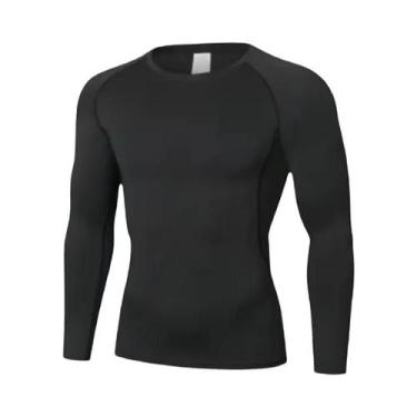 Imagem de Camiseta De Compressão Masculina De Secagem Rápida Para Corrida, Fitne