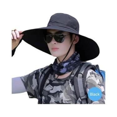 Imagem de Chapéu De Sol Grande De 15cm Com Proteção UV, Malha Respirável E Dobrá