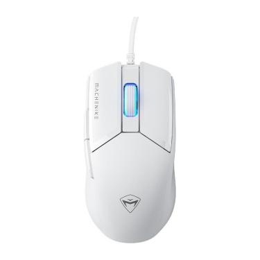 Imagem de Mouse Gamer Machenike M7 Pro, Com fio, 12800 DPI, 6 botões, Branco - JJ02GL006-Unissex
