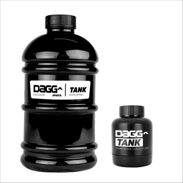 Imagem de Kit Galão Água Dagg Tank 2,2 Litros e Porta Suplemento Dagg Tank Whey Comprimidos Portátil-Unissex