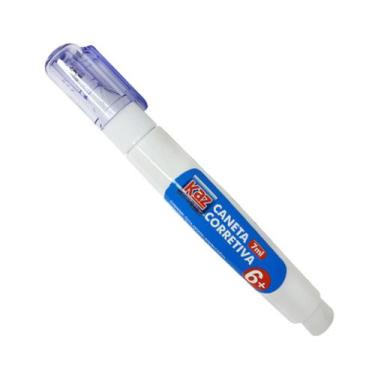 Imagem de Caneta Corretiva Para Papel Escritorio Escola Branco - Kaz