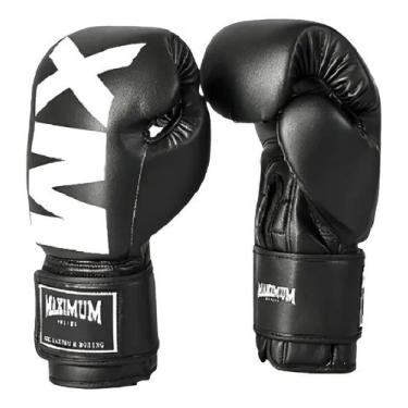 Imagem de Luva De Boxe E Muay Thai Mxm Red - Maximum Original, Preto, 12OZ