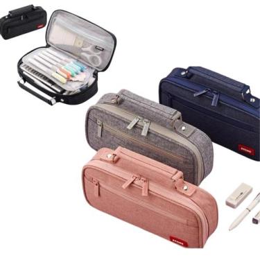 Imagem de Estojo Escolar Organizador Grande 2 Compartimentos - SEAFLOW, AZUL