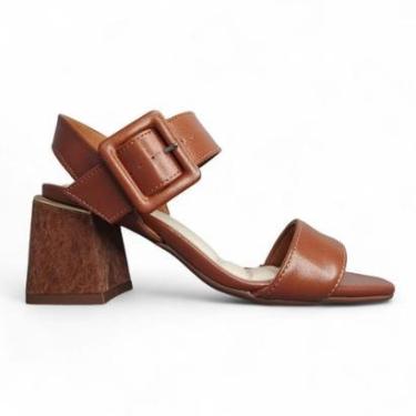 Imagem de Sandália De Salto Bloco Feminina Bebece Fivela T6011-203-Feminino