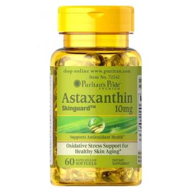 Imagem de Natural Astaxanthin Astaxantina 10mg 60 SGels Puritans Pride, Suplemen