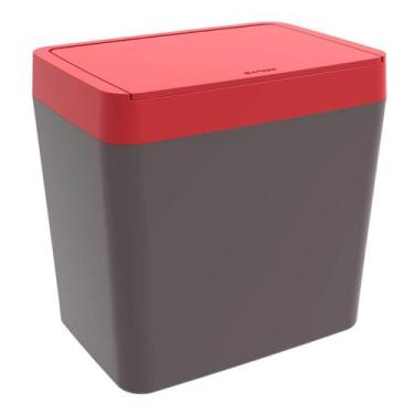 Imagem de Lixeira Retangular Pequena 5L de Cozinha Crippa Cesto de Lixo Pia Escr