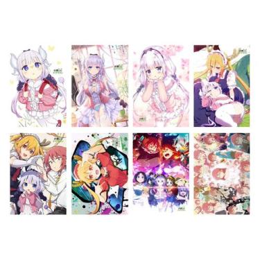Imagem de Conjunto de pôsteres Miss Kobayashi's Dragon Maid, 8 peças, estampa de