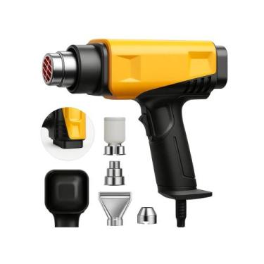 Imagem de Pistola De Ar Quente Com Display Digital 127V Amarelo - Generico